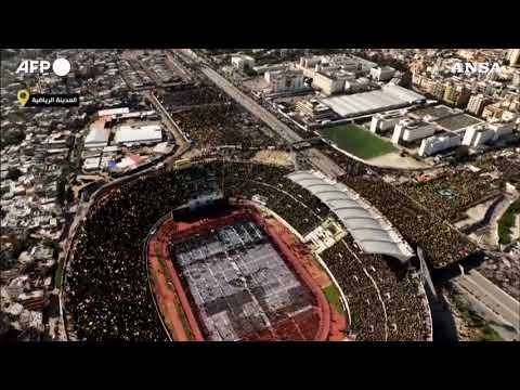 In migliaia a Beirut per i funerali dell'ex leader di Hezbollah