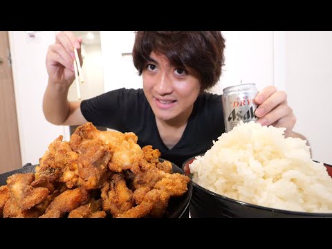 【中毒性鬼レベル】ニンニク唐揚げを限界まで揚げてドカ食い気絶部した【ヤケ食い】