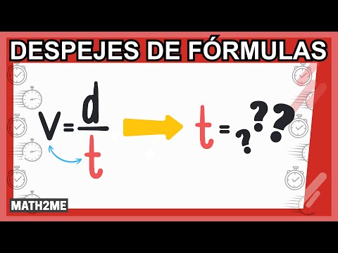 Despejes de formulas / ejemplos