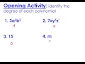 Classifying and Manipulating Polynomials