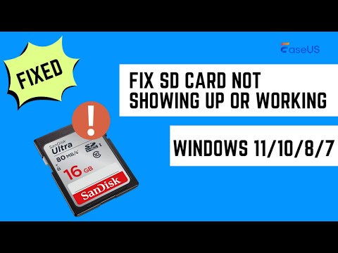 [2024 Update] Fix SD Card Not Showing Up or Working in Windows 11/10/8/7