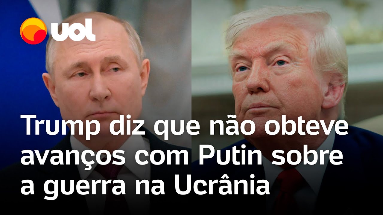 Trump diz que não houve progresso com Putin sobre cessar-fogo na Ucrânia: ‘Não estou feliz’