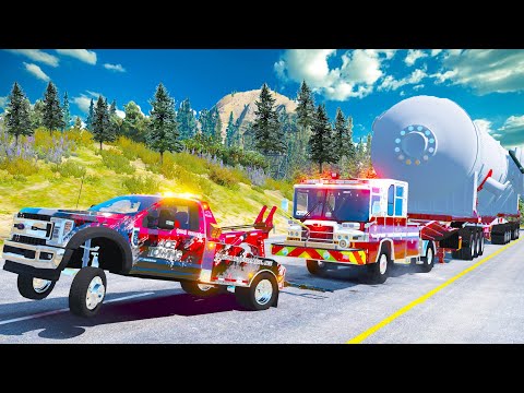 Towing GIANT Fire Truck in GTA 5 RP!