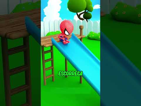 0 HOMEM ARANHA GOSTA DE ESCORREGADOR  😮 #shorts