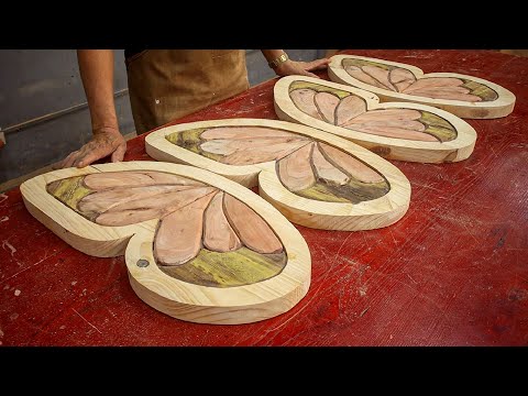 Build A Charming Round Table Design From Small Wooden Slices // Unique Woodworking Tutorials