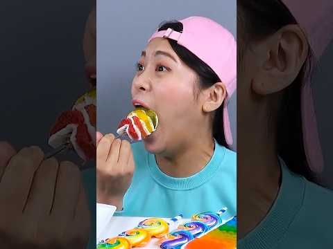 Mukbang Rainbow Dessert Jelly Candy 무지개 먹방