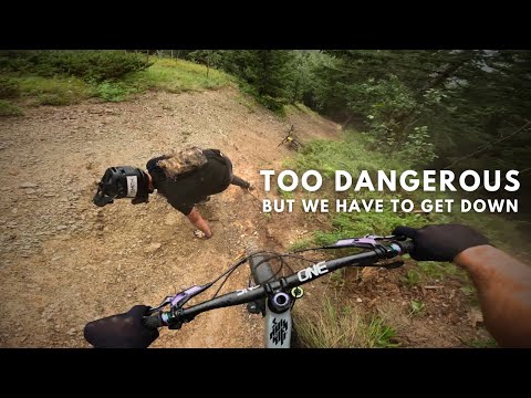 Nightmare situation on the World’s Steepest Mountain Bike Trail