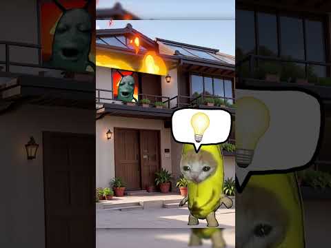 Banana Cat 🍌🐱 Saves Plankton 🦠 From Fire 🚒🔥