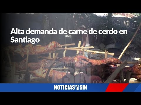 Se produce alta demanda de carne de cerdo en Santiago