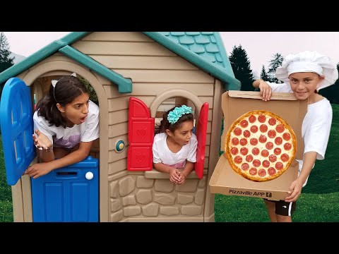 Pretend Play Pizza Shop with Heidi & Zidane! 🍕✨ Kids Cooking Fun