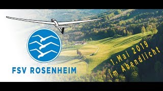 Flugsportverein Rosenheim Segelfliegen aus Leidenschaft - Abendlicht über Brannenburg am 1.Mai 2019
