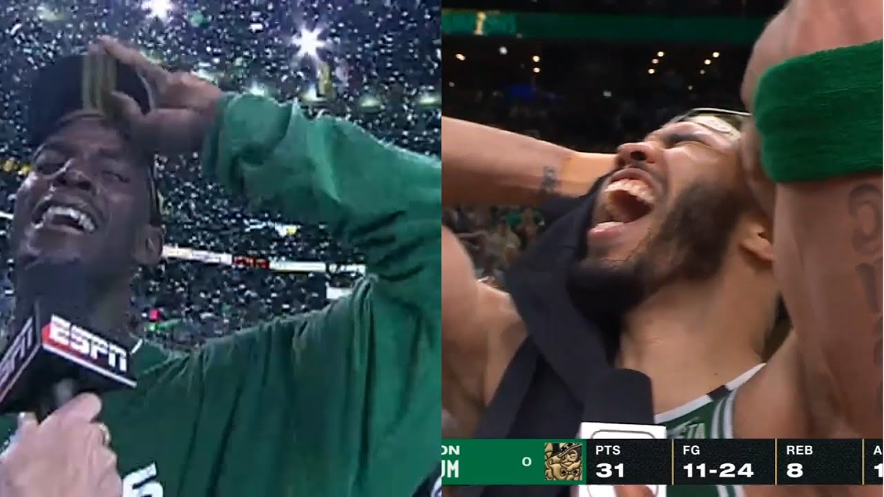 Jayson Tatum copying everyone after winning the NBA Championship 😂