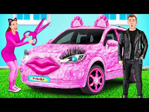 Pink Car vs Black Car Challenge Crazy Challenge by TeenTeam Challenge