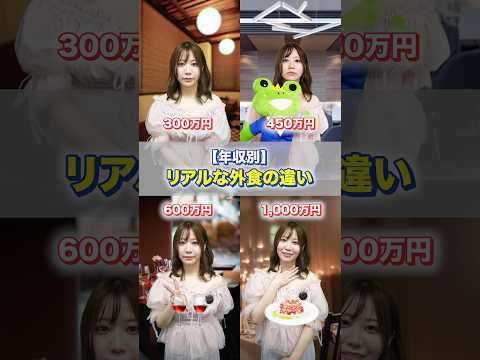 【年収別】リアルな外食の違い（300万／450万／600万／1000万）