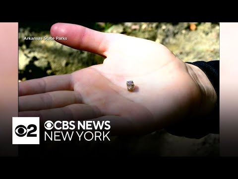 YouTube video thumbnail: West Village Woman Discovers 2.3-Carat Diamond at Arkansas State Park