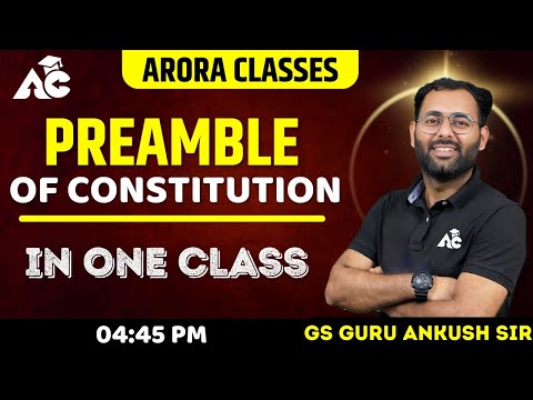 Preamble of Constitution In One Class For Punjab State Exams By Ankush Sir