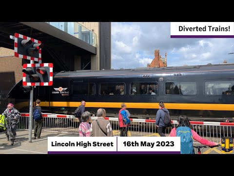 Lincoln High Street Level Crossing (16/05/2023) ft: @EWSTrains