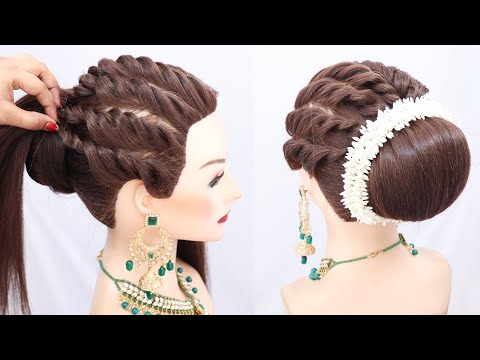 Amazing Bun hairstyle For Wedding & Function |  Stylish Bun Hairstyle |Hairstyle For Bridal