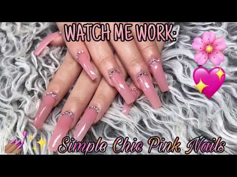 WATCH ME WORK: Swarovski Pink Nails | TIFFANY SEM