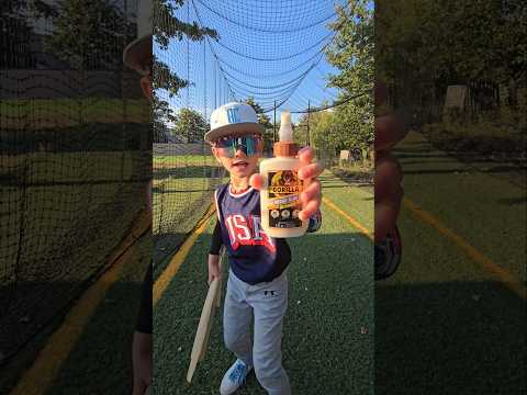 Baseball bat vs Gorilla Glue vs Pitching Machine #baseball #baseballlife #baseballlifestyle
