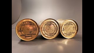 1943 US Army Field Ration C 24 Hour MRE Review Breakfast Dinner Supper Soldier Food Testing