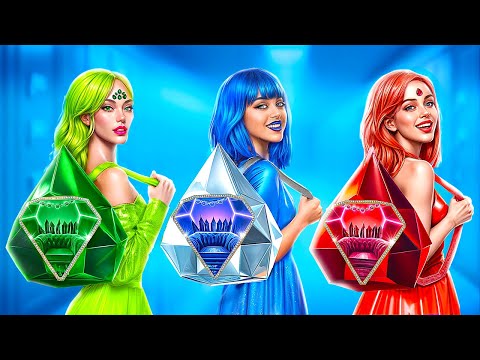 We Build a Bunk Bed for Triplets! Emerald Girl, Ruby Girl and Diamond Girl in Real Life!