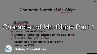 Character of Mr. Chips Part 1