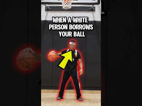 When a white person borrows your basketball vs Black person #basketball #shorts