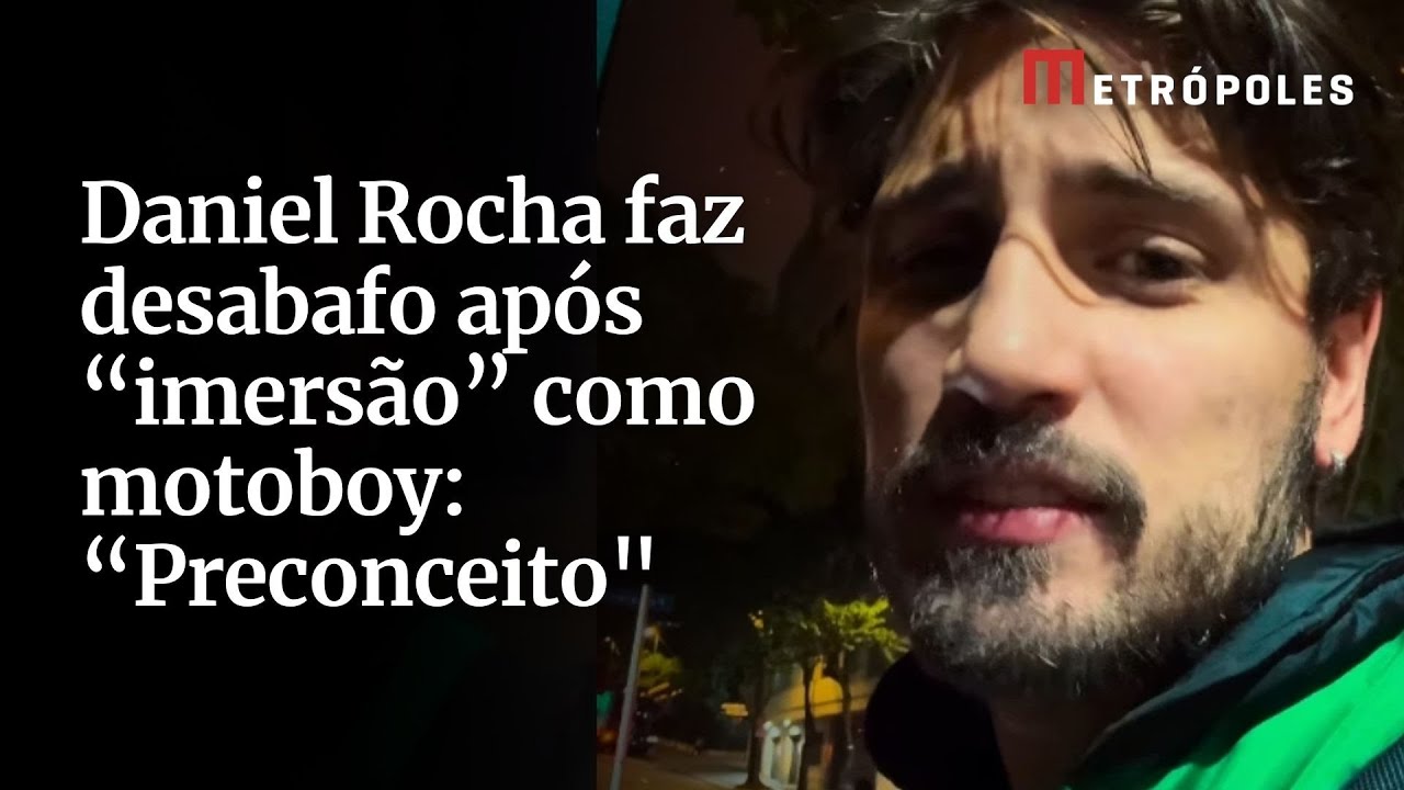 Daniel Rocha faz desabafo após imersão como motoboy Preconceito