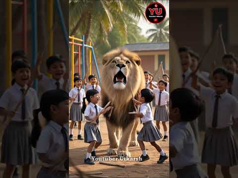 Lion came to school || Carriage House wooden artist || #shortvideo