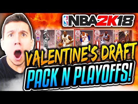 VALENTINE'S DRAFT! NBA 2K18 MyTEAM VALENTINES DAY PACK N PLAYOFFS! 2K18 DRAFT MODE!