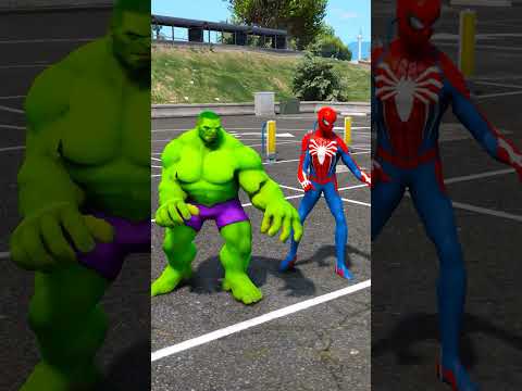 GTA V Spider Man and Hulk Color Baby is Kidnaped, And Team Ending #shorts #gta5 #hulk #spiderman