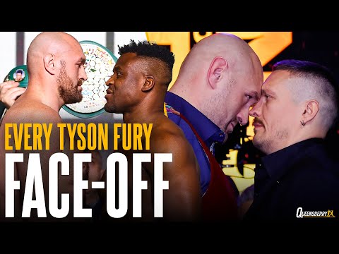 Tyson fury mind games 🧩 | from wilder jibes to a chilling usyk taunt 🥶 | all of the best face-offs