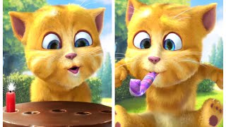 Talking Ginger Cat Eating