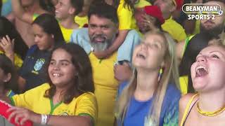 Brazil fans pack Copacabana Beach for World Cup opener against Morocco