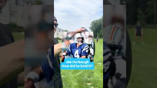 Jim Harbaugh - How did he grip the football?