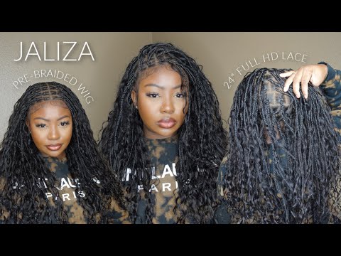 Best AMAZON Braided Wig I've Ever HAD ft. JALIZA HD Lace Human Hair Boho Box Braided Wig