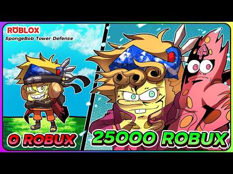 💠เติม 25,000 ROBUX ตามหา สปอนจ์บ็อบเเห่งความเร็ว ใน🧽SpongeBob Tower Defense ᴴᴰ