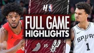 Portland Trail Blazers vs San Antonio Spurs - Full Game Highlights | December 21, 2024-25 NBA Season