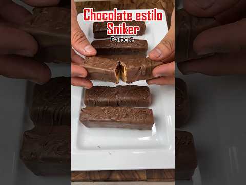 Asi se prepara un chocolate tipo snikers casero #chocolate #chocolates #easyrecipe #snikers