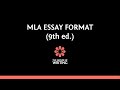 MLA Formatting Guidelines