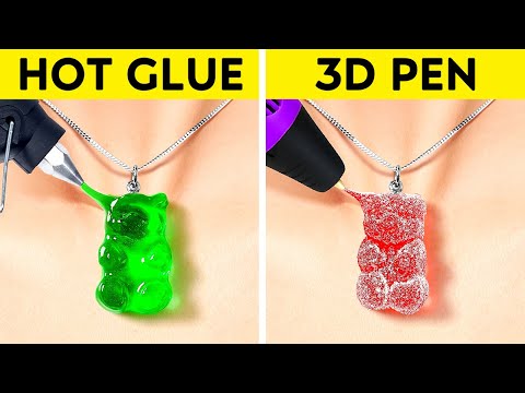 HOT GLUE GUN vs 3D PEN || Easy Crafts and Useful Hacks