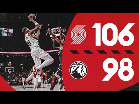 Portland Trail Blazers 106, Minnesota Timberwolves 98 | Game Highlights ...