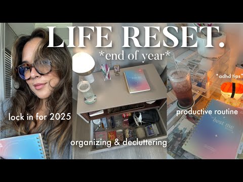 end of year LIFE RESET | decluttering, deep cleaning, organizing, productive day in my life!