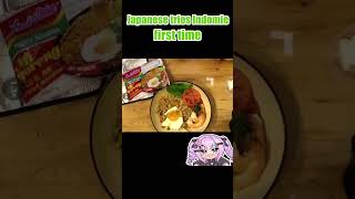 japanese tries Indomie for the first time #vtuber #cooking #indomie