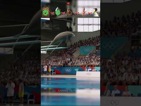 Cheetah vs Fish vs Seal vs Octopus vs Penguin - Diving Challenge😮