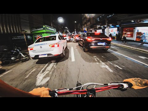 ROLÊZÃO DE BIKE PELA CIDADE LOTADA 4K - BIKE VLOG