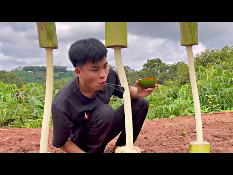 Thử Ăn Lõi Chuối Chấm Muối Ớt Siêu Cay | With chili salt