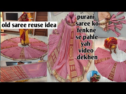Old Saree reuse #trending#saree #design #lehenga #old #reuse #fashion #viral #meenawati #latest #new