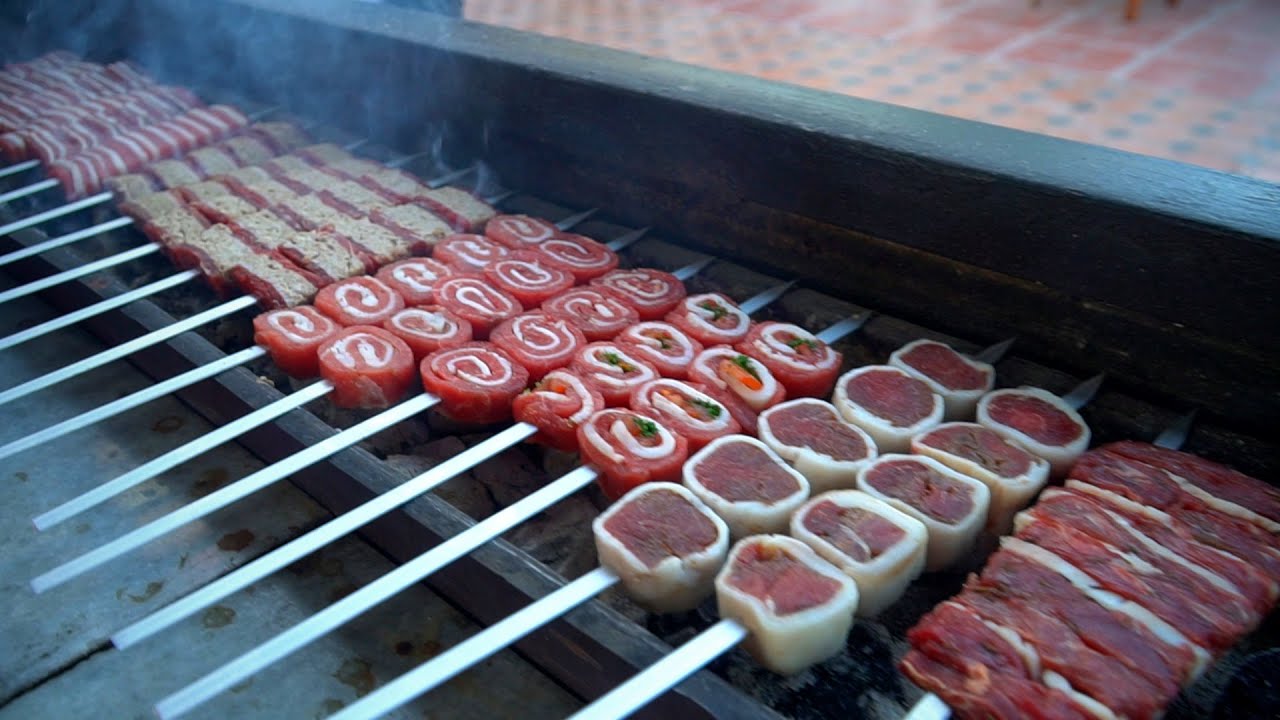 Вот это я понимаю шашлык! Наполеон, Марварид, Рулет из отличной говядины